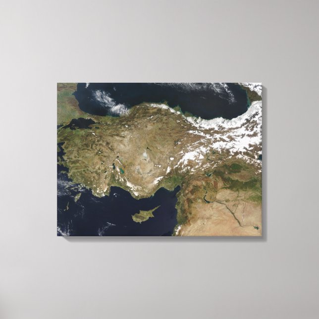 Toile Vue satellite de la Turquie (Recto)