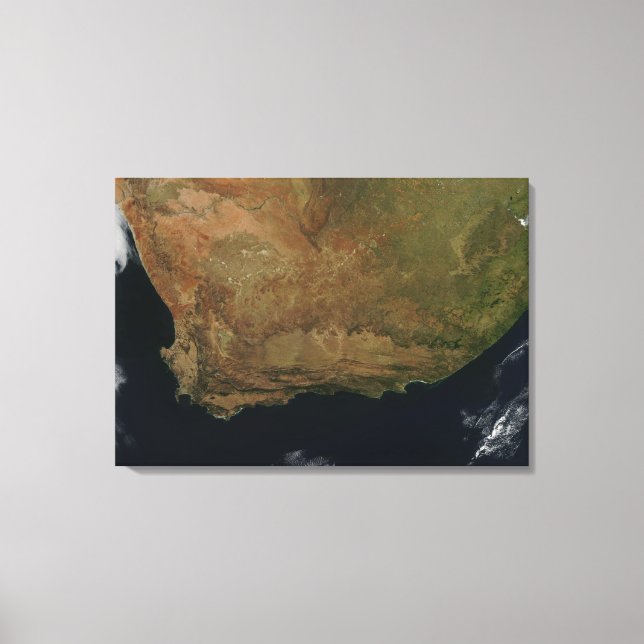 Toile Vue satellite de l'Afrique du Sud (Recto)