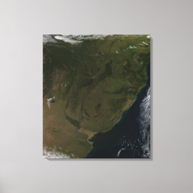 Toile Vue satellite de l'Amérique du Sud (Recto)