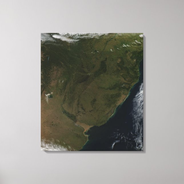Toile Vue satellite de l'Amérique du Sud (Recto)