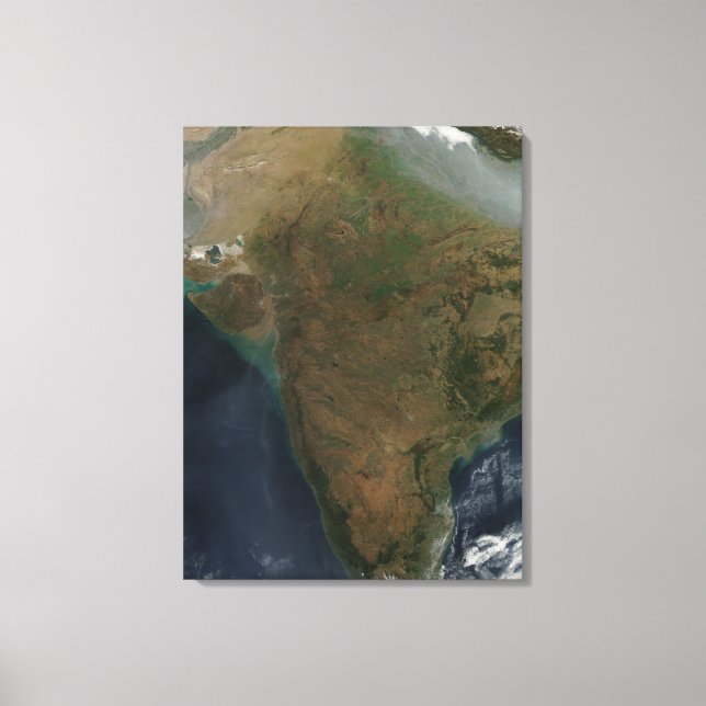 Toile Vue satellite de l'Inde centrale (Recto)