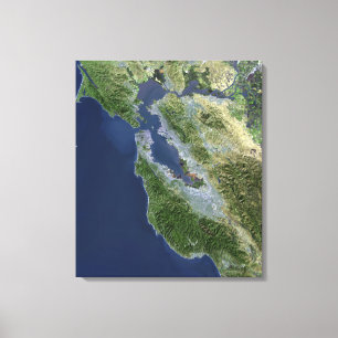 Toile Vue satellite de San Francisco, Californie