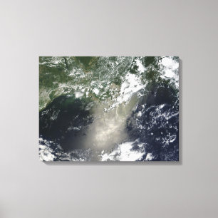 Toile Vue satellite des stries et rubans d'huile
