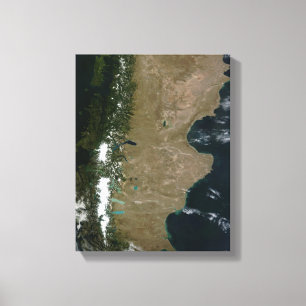 Toile Vue satellite sur la Patagonie
