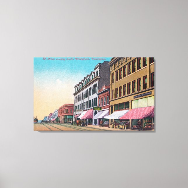 Toile Vue sud de Elk StreetBellingham, WA (Recto)