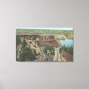 Toile Vue sur la gorge de Columbia River - Vue sur les h