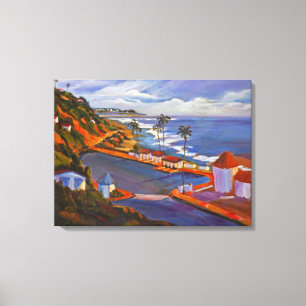 Toile Vue sur la plage de Crystal Cove