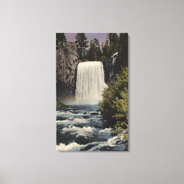 Toile Vue sur la rivière San Joaquin et les chutes Rainb (Recto)