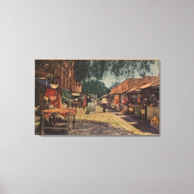 Toile Vue sur la rue Olvera. (El Paso de Los Angeles) (Recto)