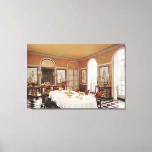 Toile Vue sur la salle à manger