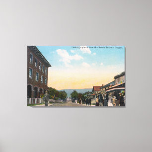 Toile Vue sur la ville depuis la plageBalnéaire, OU