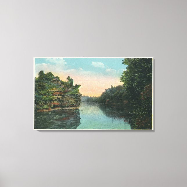 Toile Vue sur le barrage du réservoir Ashokan (Recto)