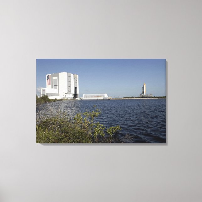 Toile Vue sur le bassin, navette spatiale Atlantis (Recto)