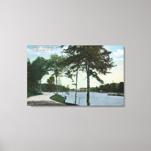 Toile Vue sur le boulevard sud de Central Park et le lac