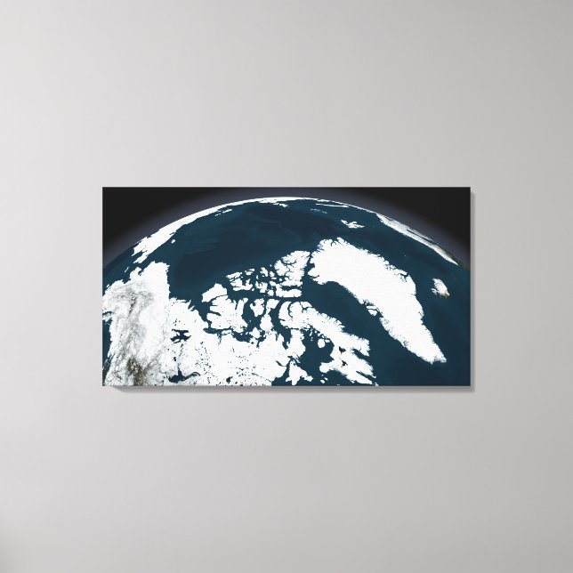 Toile Vue sur le Groenland et l'océan Arctique (Recto)