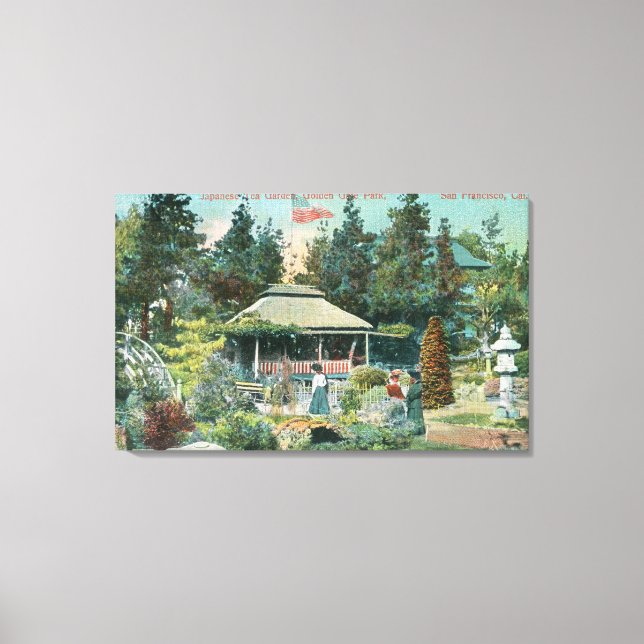 Toile Vue sur le jardin japonais de thé (Recto)