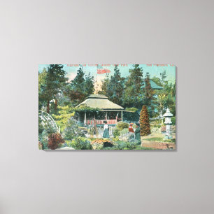 Toile Vue sur le jardin japonais de thé