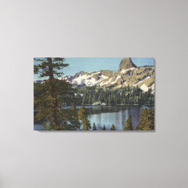 Toile Vue sur le lac George & High Sierra (Recto)
