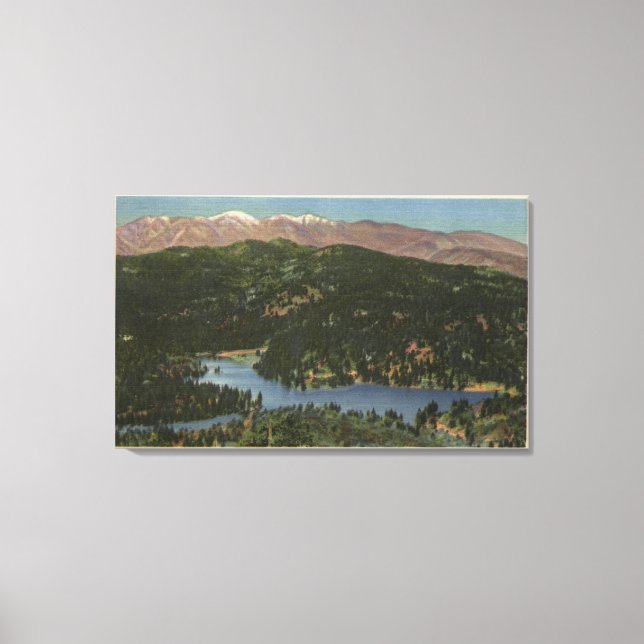 Toile Vue sur le lac Gregory et San Bernardino (Recto)