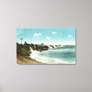 Toile Vue sur le Surf et la brise-lames
