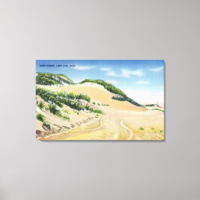 Toile Vue sur les dunes de sable de Cape Cod (Recto)