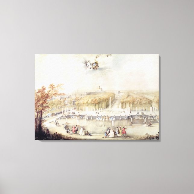 Toile Vue sur les jardins et le château de Versailles (Recto)
