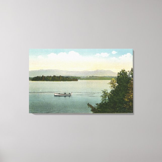 Toile Vue sur l'île de trois miles de l'Ossipee Mts (Recto)