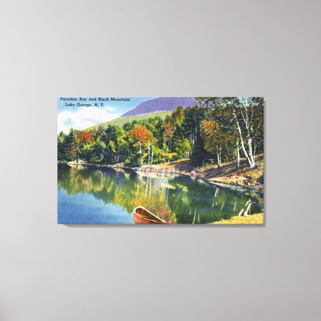 Toile Vue sur Paradise Bay et Black Mountain depuis (Recto)