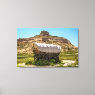 Toile Wagon couvert au monument national de Scotts Bluff