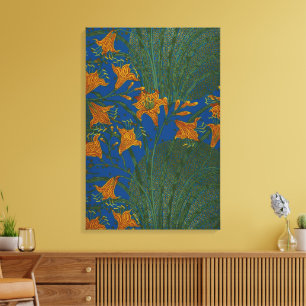 Toile Walter Crane Day Lily Floral Fond d'écran Design