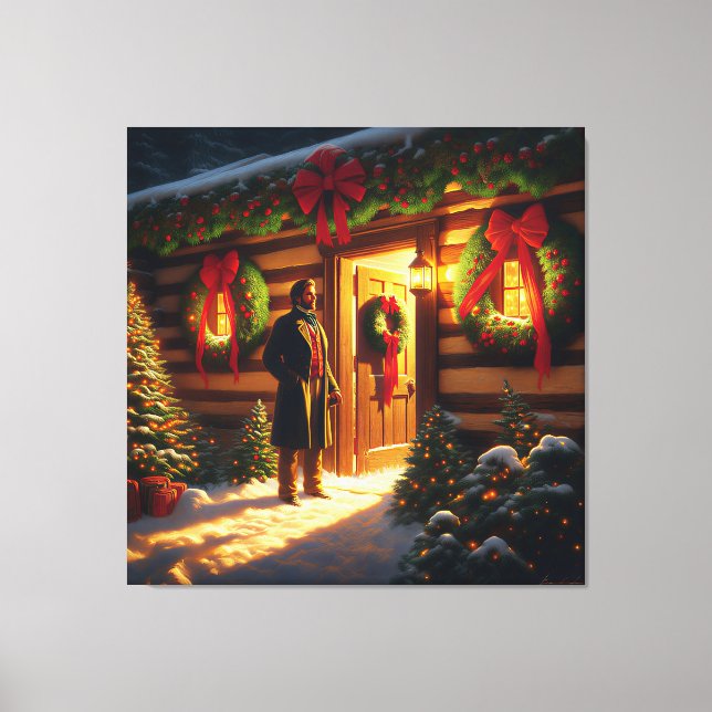 Toile Warm Welcome: Eastman Johnson Holiday Glow (Recto)