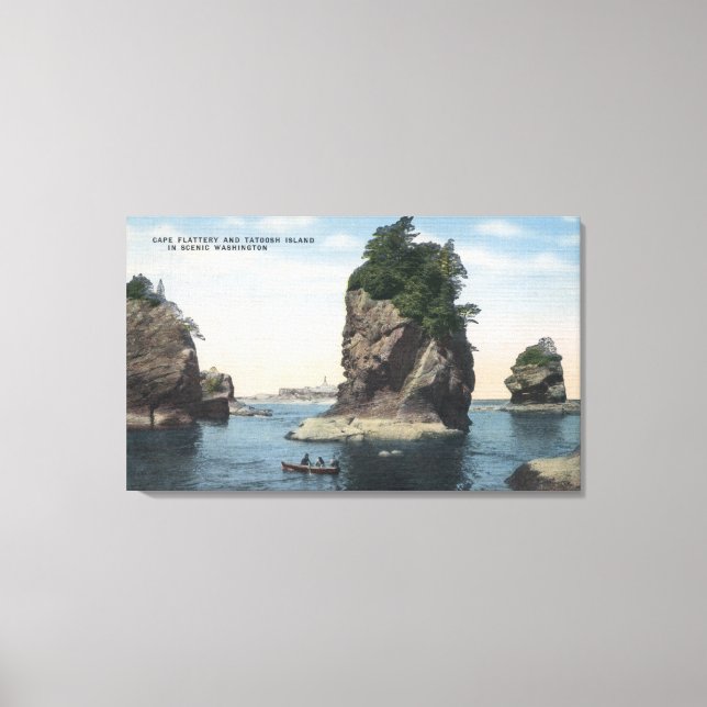 Toile Washington - Vue de Cape Flattery & Tatoosh (Recto)