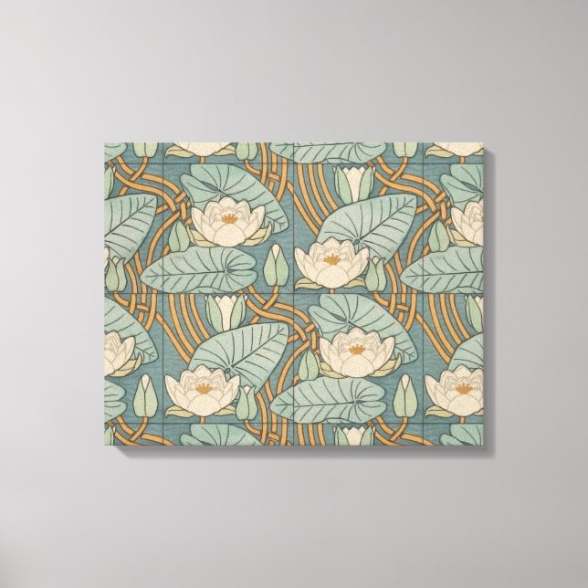 Toile Water Lys Lily Art Nouveau Nature (Recto)