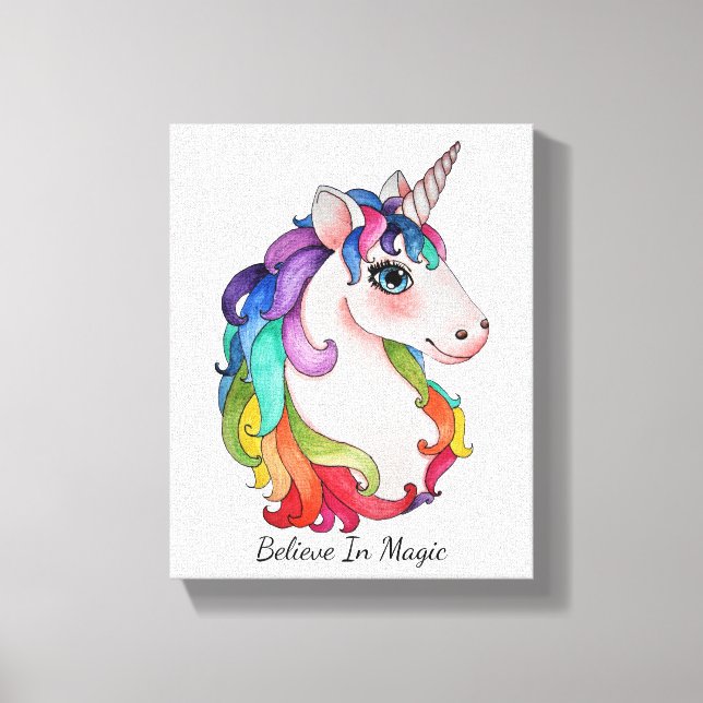 Toile Watercolor Unicorn (Recto)