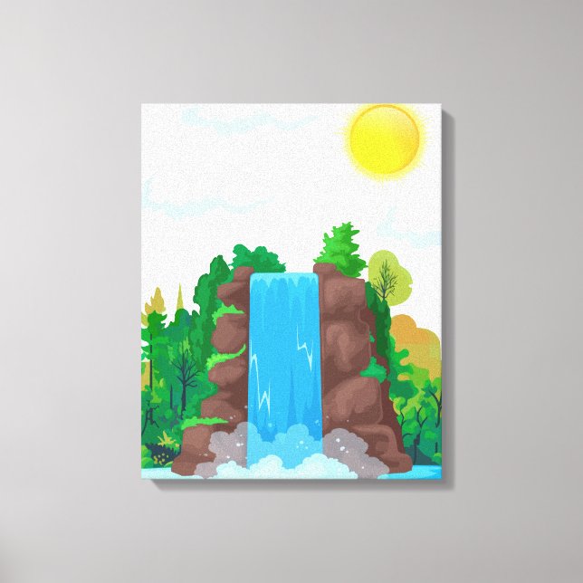 Toile Waterfall Wall Art (Recto)