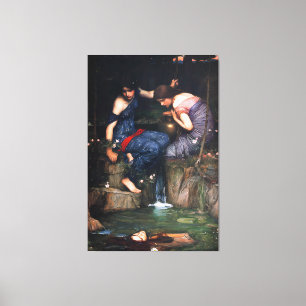 TOILE WATERHOUSE - NYMPHS TROUVANT LA TÊTE D'ORPHEUS -