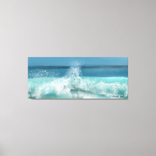 Toile Wave Ocean Scene Blue Sky Beach Decor