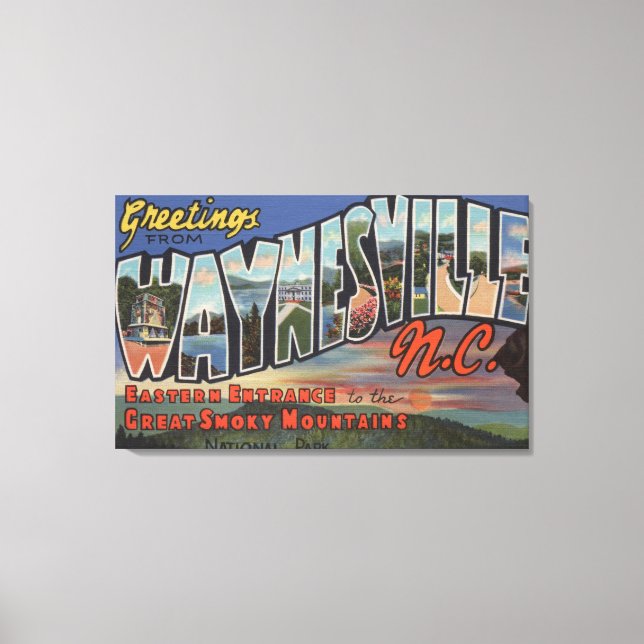 Toile Waynesville, Caroline du Nord - Scène aux grandes  (Recto)