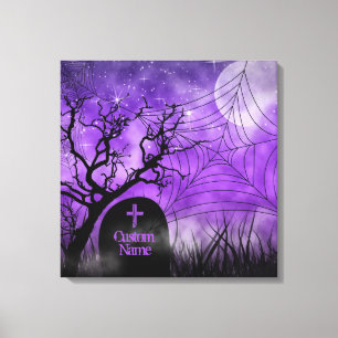 Toile Web Starry Purple Goth personnalisé enrobée