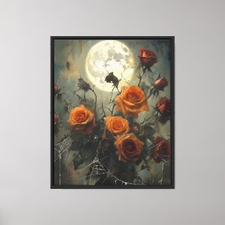 Toile Webs roses et lunaires