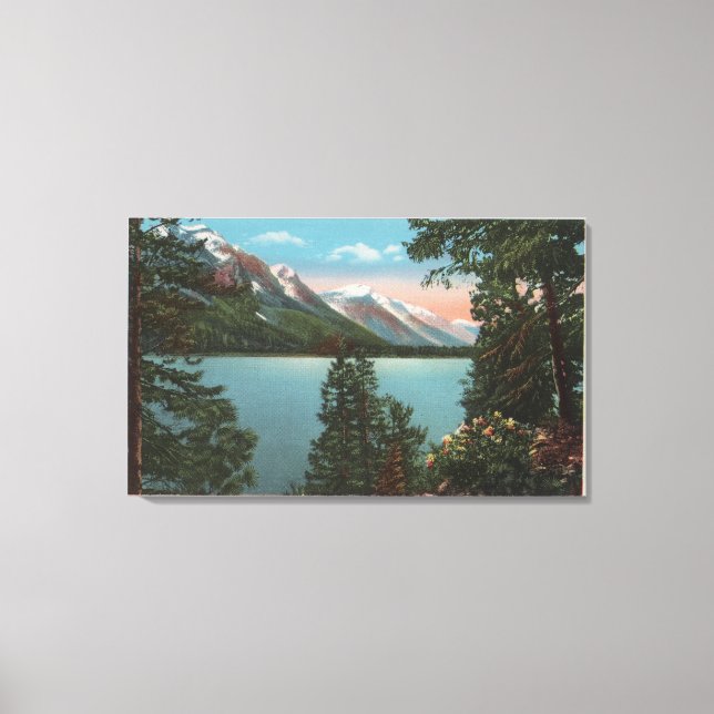 Toile Wenatchee, WAView du lac Wenatchee (Recto)