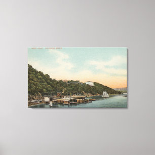 Toile West Point, NY - vue de port sur le fleuve Hudson
