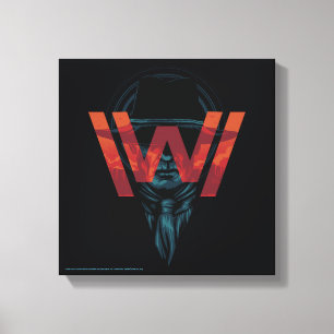 Toile Westworld   L'homme en noir logo graphique