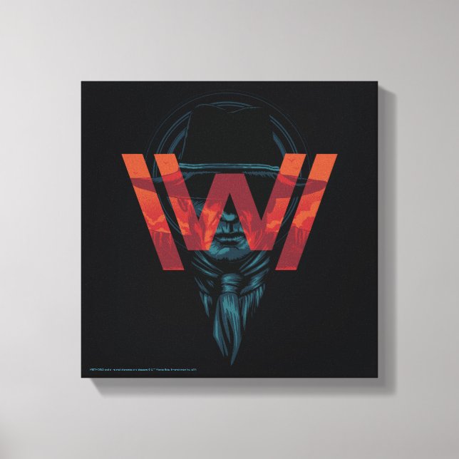 Toile Westworld | L'homme en noir logo graphique (Recto)