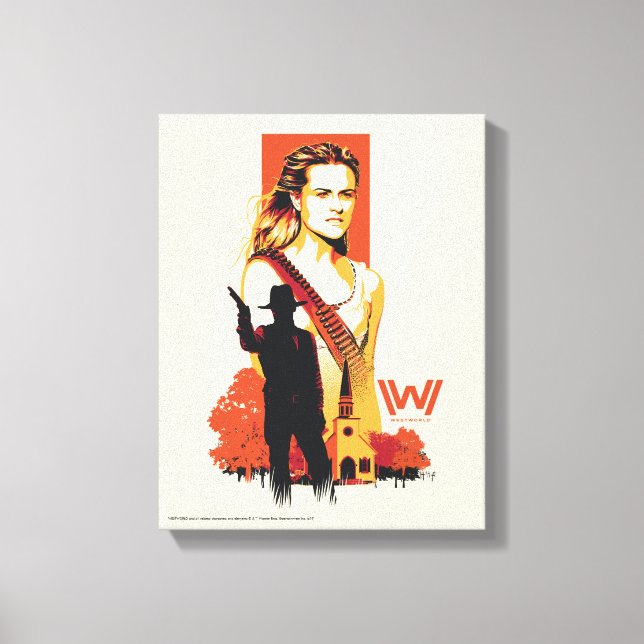 Toile Westworld | Wyatt & Man en noir à l'église blanche (Recto)