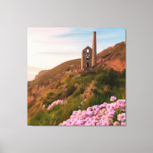 Toile Wheal Coates mine d'étain, peinture de Cornwall