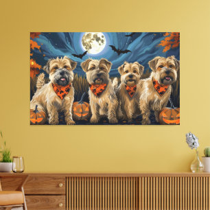 Toile Wheaten Terrier Halloween Éffrayant