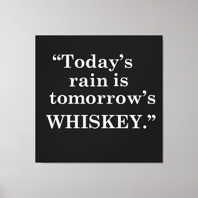 Toile Whiskey cite d'étranges paroles d'alcool (Recto)