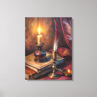 Toile Whispers of the Study : Dark Academia Reverie"