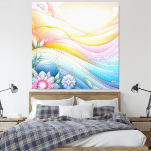 Toile Whispers of Tranquility : Sunrise Symphony in Past